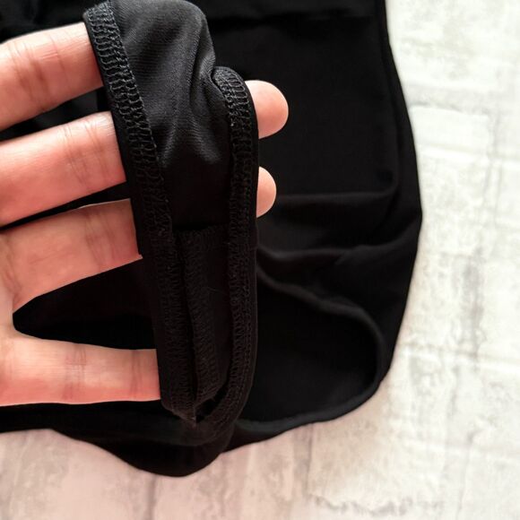 Show Me Your Mumu Black V Neck Short Sleeve Stretch Fitted Bodysuit Top Sz S - Picture 4 of 10